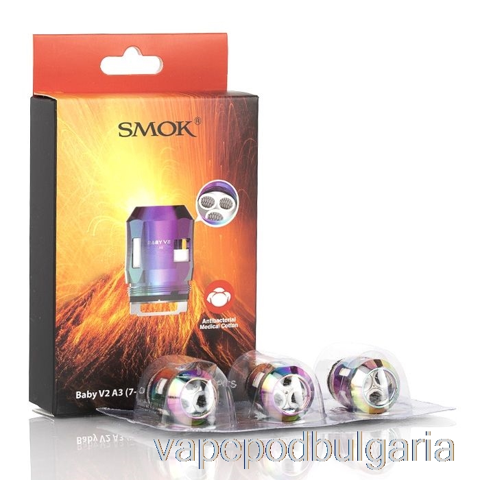 Vape Bulgaria Smok Tfv8 Baby V2 резервни намотки 0.15ohm Baby V2 A3 тройни намотки (дъга)